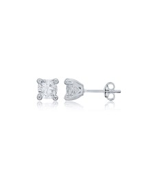 Classic Four Claw Zircon Stone Earrings Whole Turkish 925 Sterling Silver Jewelry