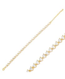 Heart Shape CZ Stone Trendy Design Whole Turkish 925 Sterling Silver Jewelry Bracelet