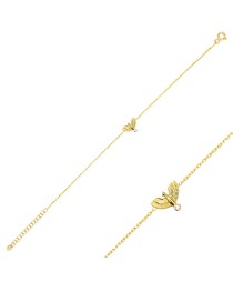 Phoenix Bird Design Round Cut Zircon Stone Women Charm Bracelet 925 Silver Sterling Jewelry