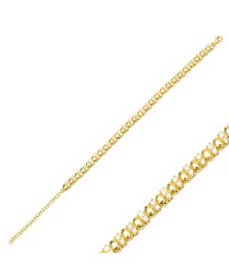 Dainty Oval Shape Zircon Stone Pave Charm Bracelet 925 Sterling Silver Handmade Whole Turkish Jewelry