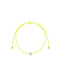 Yellow Color Minimalist Single Clear Zircon Stone Design Adjustable Knitting Bracelet Turkish Whole Handmade 925 Sterling Silver