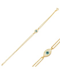 Dainty Turkish Evil Eye Popular Charm Bracelet Whole Handcrafted 925 Sterling Silver Jewelry