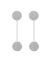 Circle Shape Long Dangle Turkish Whole Sterling Silver Ear Cuff Earring
