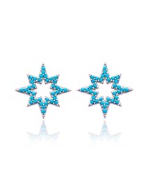 Pole Star Design Earring Whole Turkish Sterling Silver Earring