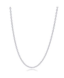 40 Force Rhodium Plated Chain Silver Necklace