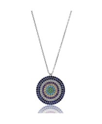 Colorful Round Shape Turkish Whole Handmade  925k Sterling Silver  Pendant
