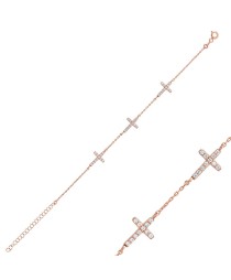 Trendy Cross Design Bracelet Whole Turkish 925 Sterling Silver Jewelry
