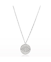 Eye Design Round Pendant Turkish Whole Sterling Silver Jewelry