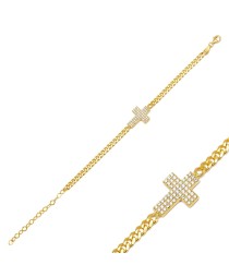 Cross Design Dainty Christian Charm Bracelet Whole Handcrafted 925 Sterling Silver Jewelry