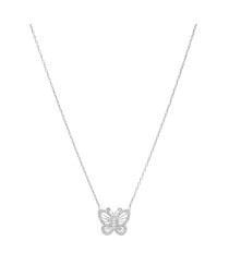 Butterfly Turkish Whole Handcrafted Silver Zirconia Pendant