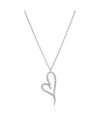 Heart Turkish Whole Handcrafted Silver Zirconia Pendant