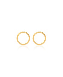 22K Gold Plated Silver Minimalistic Hollow Design Vintage Stud Earrings Handcrafted Whole 925 Sterling Silver Jewelry