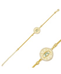 Turquoise Stone Round Eye Shape Bracelet Whole Handcrafted 925 Sterling Silver Jewelry