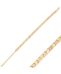 Chic Arrow Point Design Zircon Charm Bracelet Whole 925 Sterling Silver Jewelry