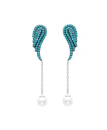 Dangle Pearl Wing Earrings Turkish Whole Sterling Silver Earring