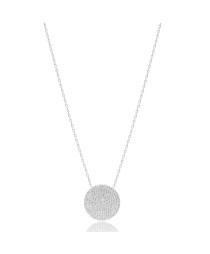Round Turkish Whole Sterling Silver Zircon Pendant