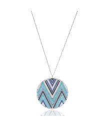 Round Mix Stone Turkish Whole Silver Pendant