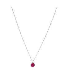 Tear Drop Ruby Stone Necklace Whole 925 Silver Sterling Turkish Jewelry