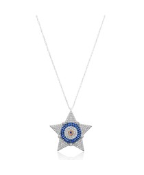 Silver Evil Eye Star Pendant Whole 925 Sterling Silver Jewelry