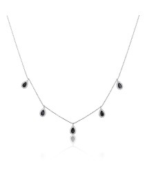 Dainty Shaker Teardrop Design Turkish Whole Handcrafted 925 Silver Necklace