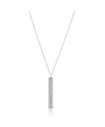 Zircon Stone Baguette Shape Silver Pendant Whole Sterling Silver Jewelry