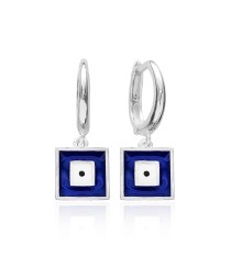 Enamel Clip On Evil Eye Earrings Whole 925 Sterling Silver Jewelry