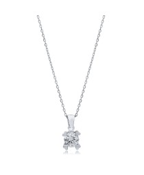 Four Heart Claw Charm Zircon Stone Pendant Whole Turkish 925 Sterling Silver Jewelry