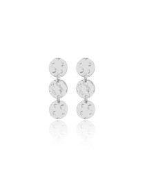 Rounded Hammered Earrings Turkish Whole 925 Sterling Silver Earring