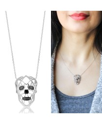 Origami Skull Minimalist Design Sterling Silver Pendant