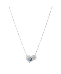 Turkish Whole Handcrafted Silver Zirconia Evil Eye Pendant