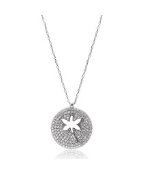 Turkish Whole Sterling Silver Zircon Dragonfly Pendant