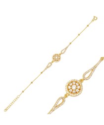Round Shape Trendy Charm Women Bracelet Turkish Handmade 925 Sterling Silver Jewelry