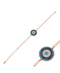 Round Evil Eye Silver Sterling Bracelet Whole Handcraft Jewelry
