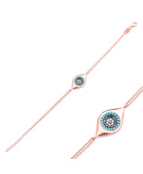 Minimalist Silver Sterling Evil Eye Charm Bracelet Whole Handcrafted Jewelry