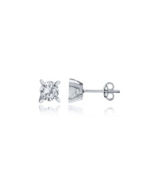 Four Oval Claw Zircon Stone Earrings Whole Turkish 925 Sterling Silver Jewelry