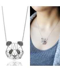 Origami Panda Minimalist Design Sterling Silver Pendant