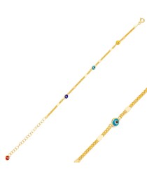 Colorful Evil Eye Gourmet Chain Bracelet Whole Turkish 925 Sterling Silver Jewelry