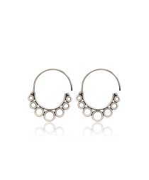 Circle Arched Shape Design Vintage Earrings Handcrafted Whole 925 Sterling Silver Jewelry