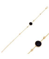 Glitter Onyx Design Charm Thin Bracelet Turkish Whole Handmade 925 Sterling Silver Jewelry