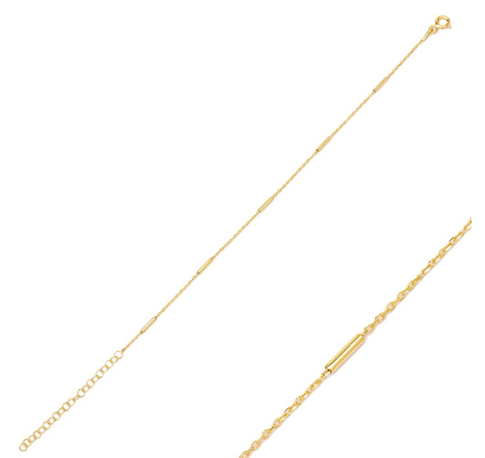Pipe 30 Forse Chain Bracelet Women Trendy Turkish Handcrafted 925 Sterling Silver Jewelry