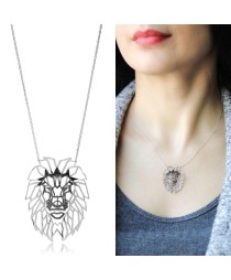 Origami Lion Minimalist Design Sterling Silver Pendant