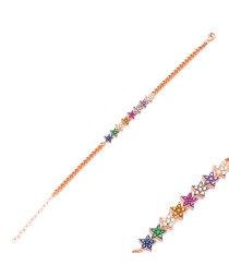 Colorful Star Charm Bracelet Whole 925 Sterling Silver Jewelry